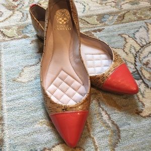 Cork and Coral Flats Vince Camuto